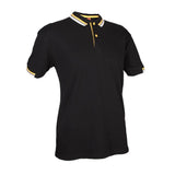 Regular Fit Honeycomb Polo T-shirt with Contrasting Striped Accents | Executive Door Gifts