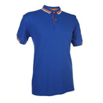 Regular Fit Honeycomb Polo T-shirt with Contrasting Striped Accents | Executive Door Gifts