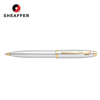 Sheaffer 100 Chrome/Gold Trim Ballpoint Pen